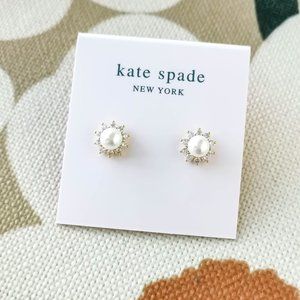 Kate Spade | Sunny Pearl Halo | Gold Stud Earrings